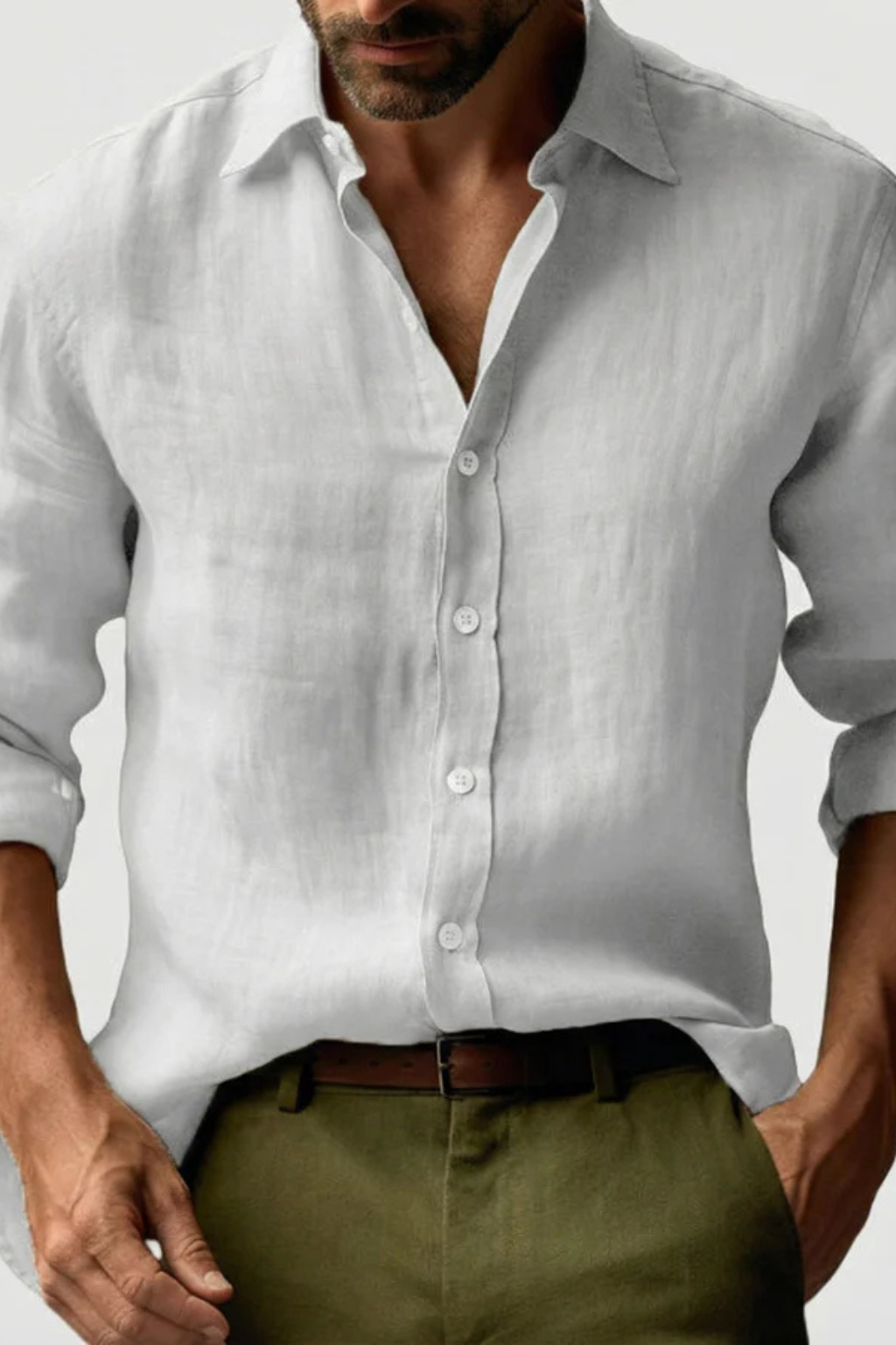 Jake | Men Linen Button Up Smart Casual Shirt