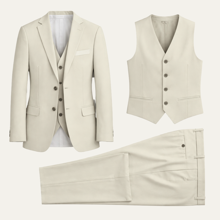 The Pesaro Men’s 3 Piece Suit – Slim Fit Formal Wedding & Business Suit Set