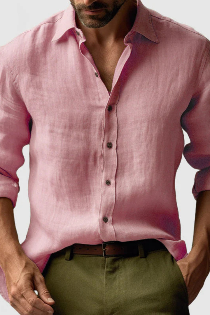 Jake | Men Linen Button Up Smart Casual Shirt
