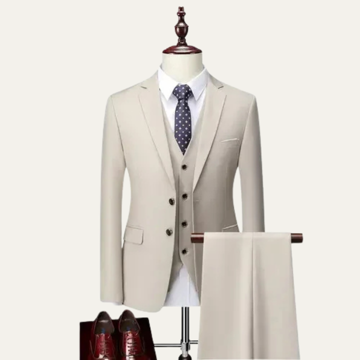 The Pesaro Men’s 3 Piece Suit – Slim Fit Formal Wedding & Business Suit Set