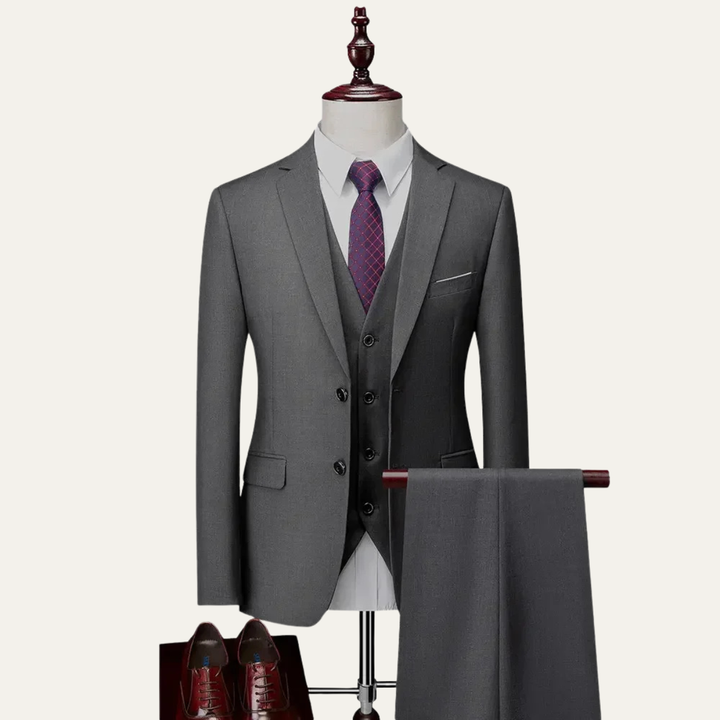 The Pesaro Men’s 3 Piece Suit – Slim Fit Formal Wedding & Business Suit Set
