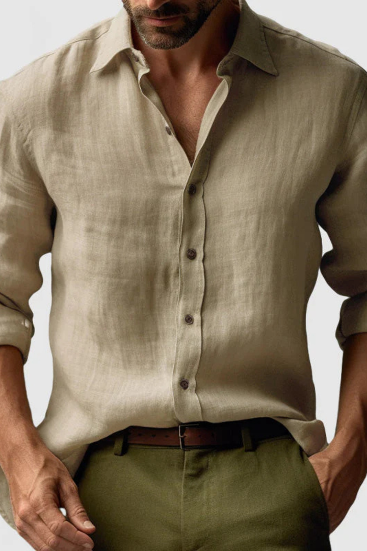 Jake | Men Linen Button Up Smart Casual Shirt