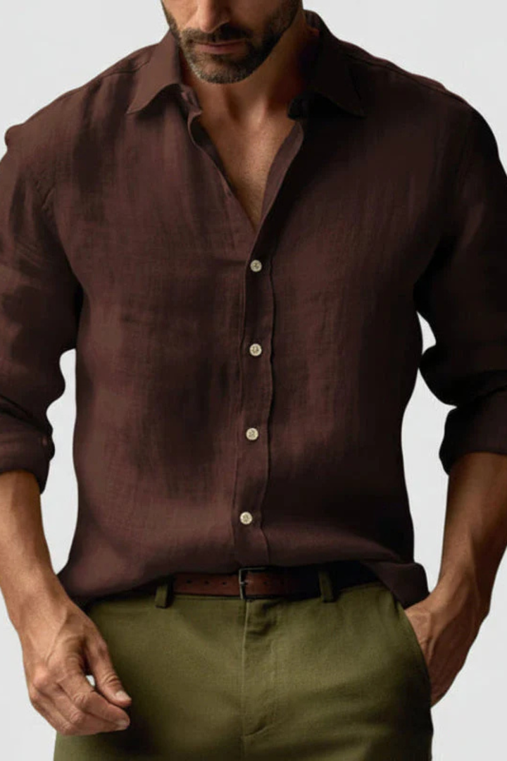 Jake | Men Linen Button Up Smart Casual Shirt