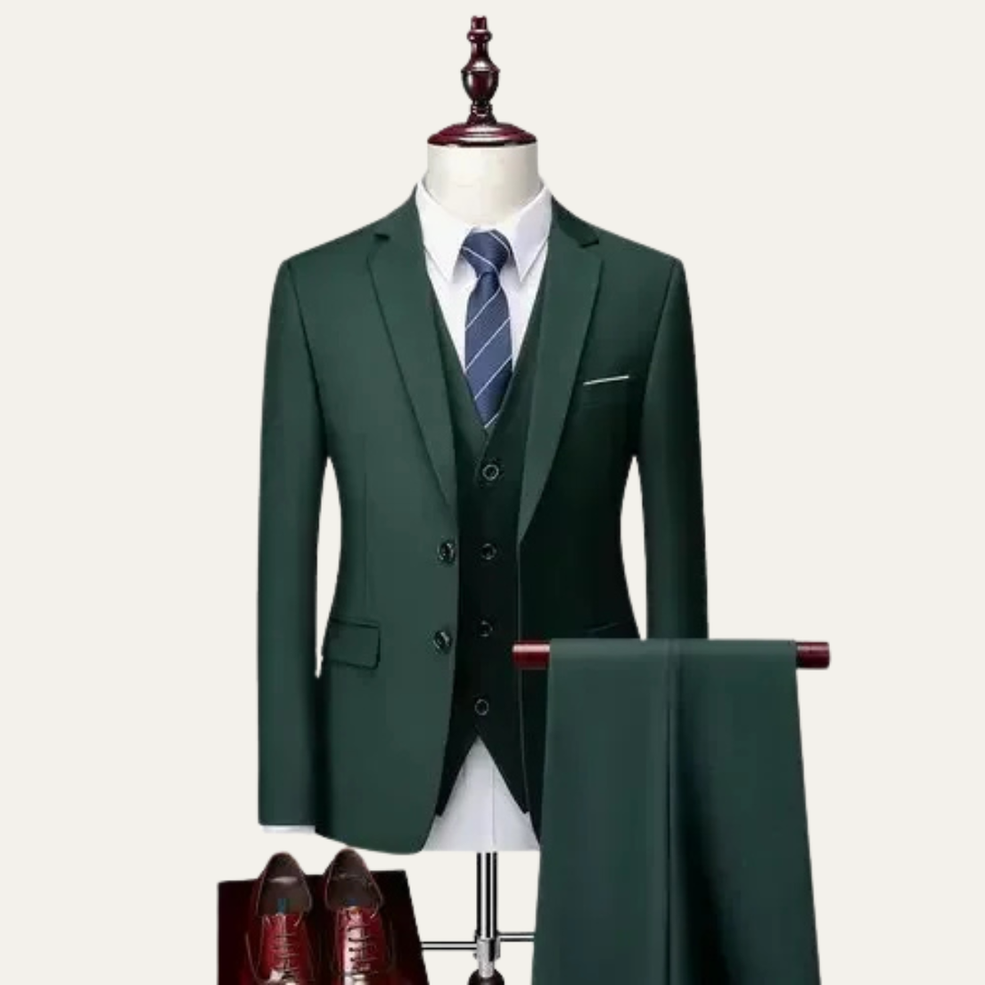The Pesaro Men’s 3 Piece Suit – Slim Fit Formal Wedding & Business Suit Set