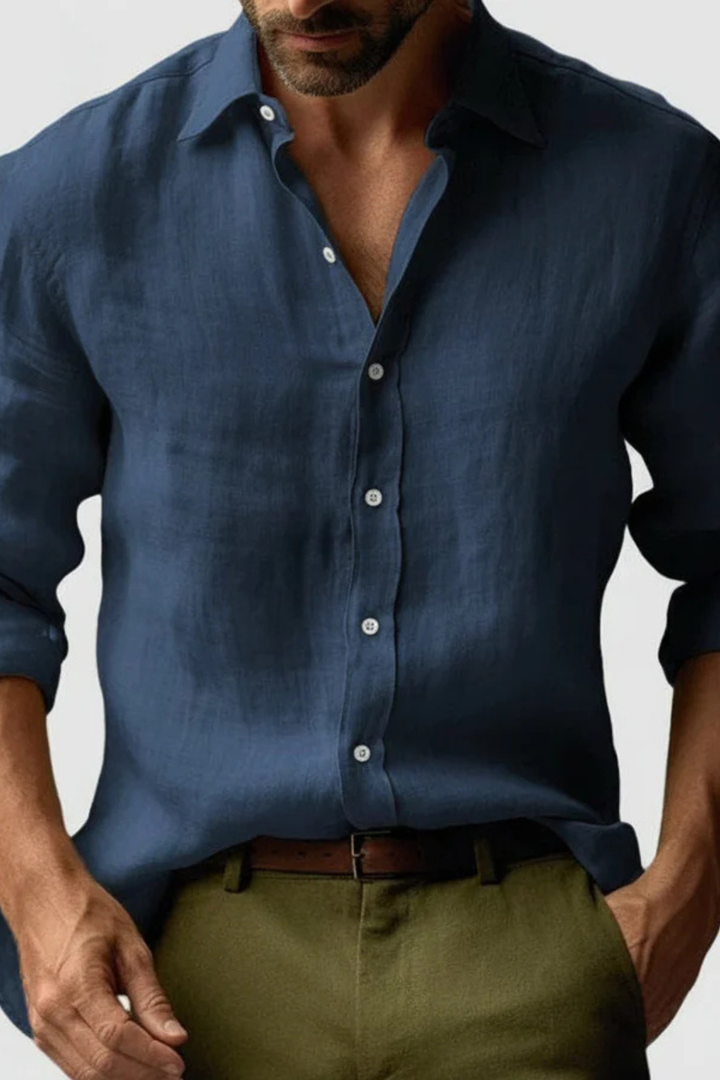 Jake | Men Linen Button Up Smart Casual Shirt