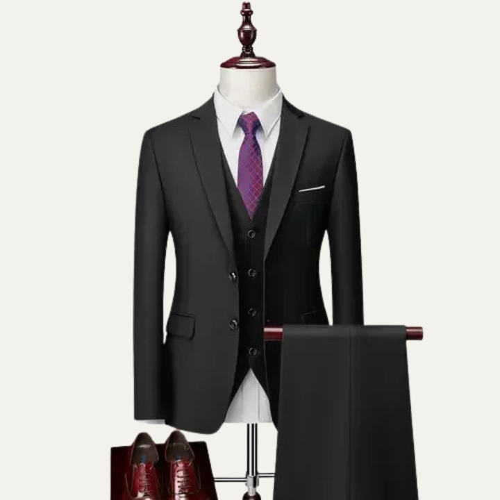 The Pesaro Men’s 3 Piece Suit – Slim Fit Formal Wedding & Business Suit Set