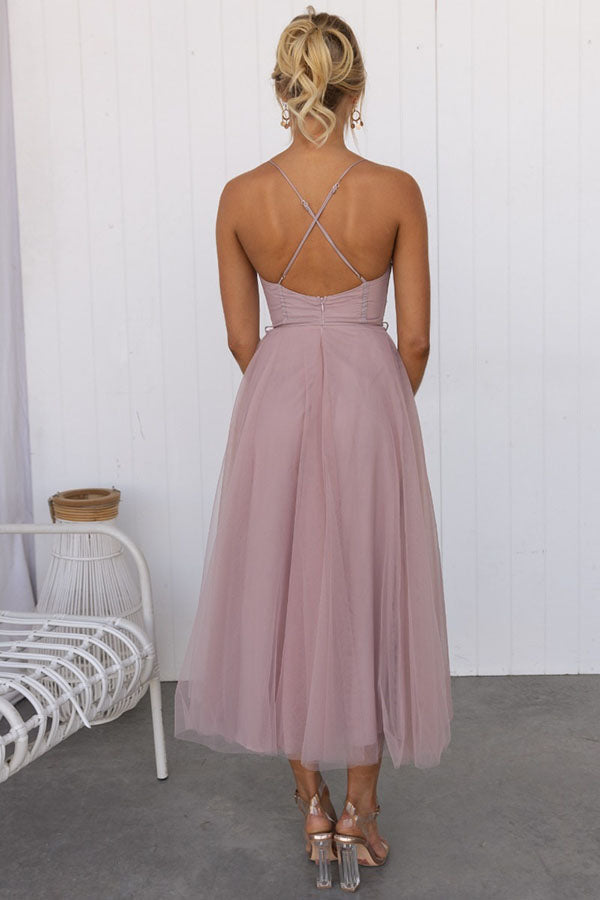 Agatha - Sleeveless Flowy Silhouette Maxi Dress