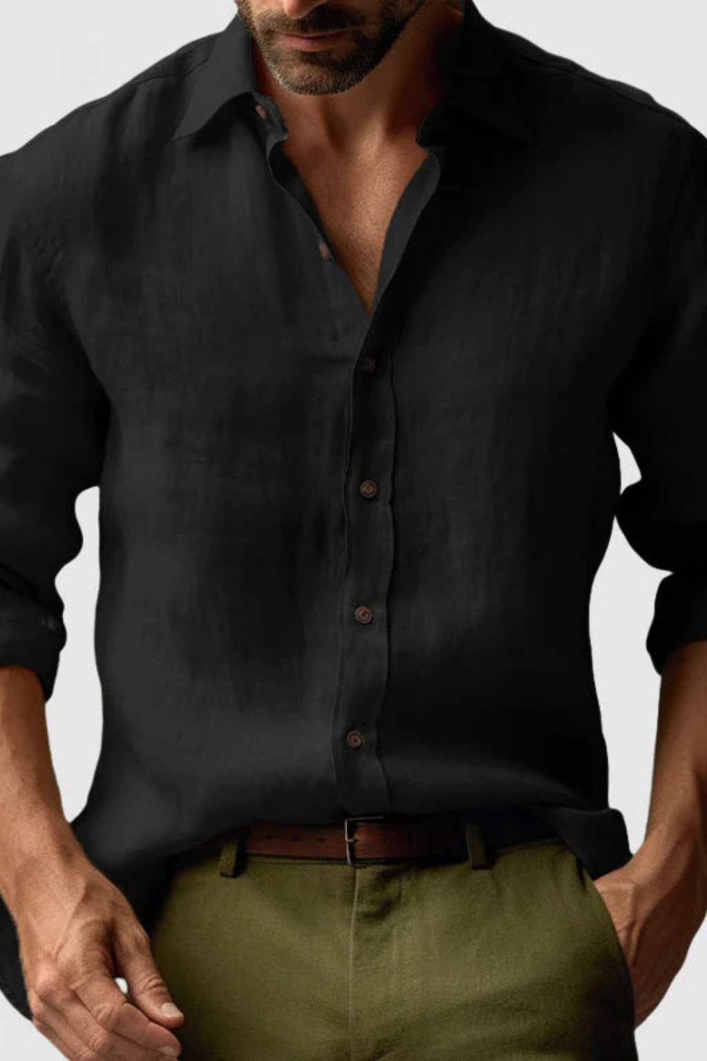Jake | Men Linen Button Up Smart Casual Shirt