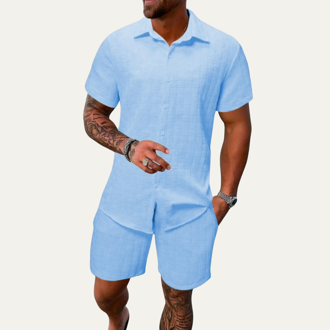 The Taranto Men’s Summer Beach Set – Shirt and Shorts