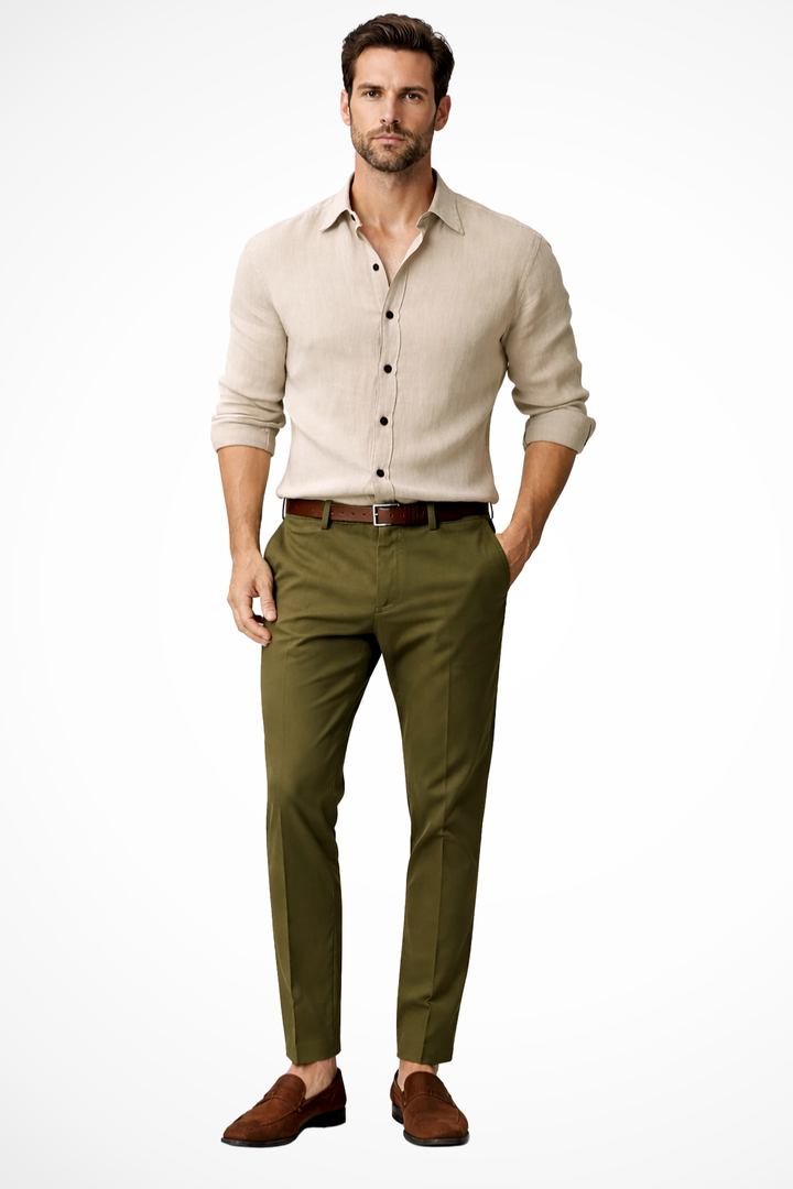 Jake | Men Linen Button Up Smart Casual Shirt
