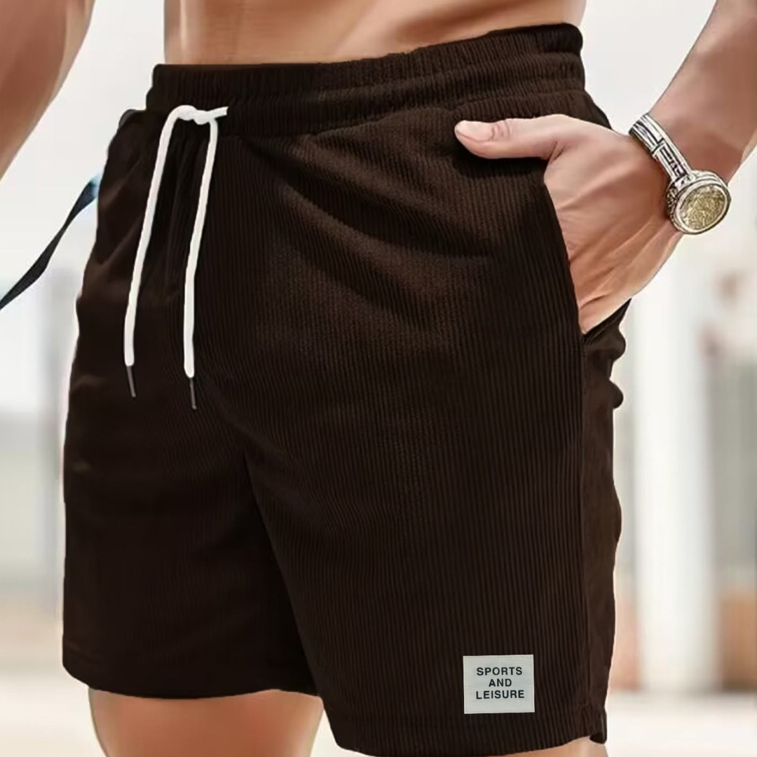 Corduroy Casual Shorts for Men - Drawstring Relaxed Fit