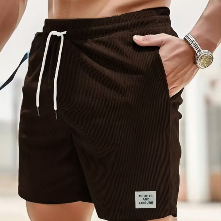 Corduroy Casual Shorts for Men - Drawstring Relaxed Fit