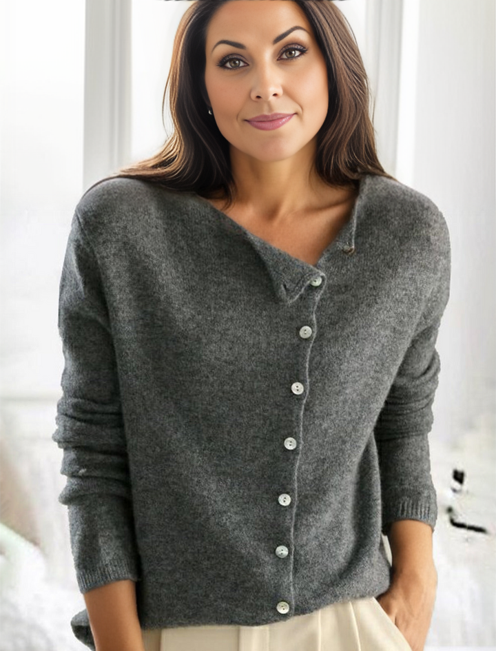 Soft Cashmere Cardigan with Buttons for Autumn