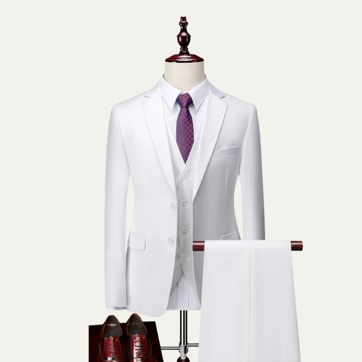 The Macerata Men’s 3 Piece Suit – Stylish Formal Wedding & Business Suit Set