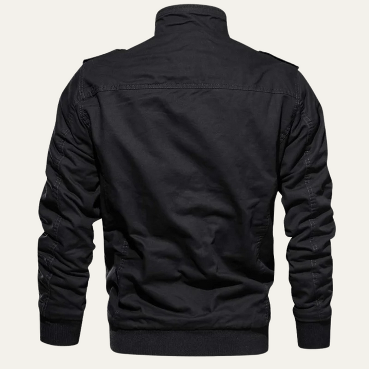 Men's Bomber Jacket with Fleece Lining and Side Pockets