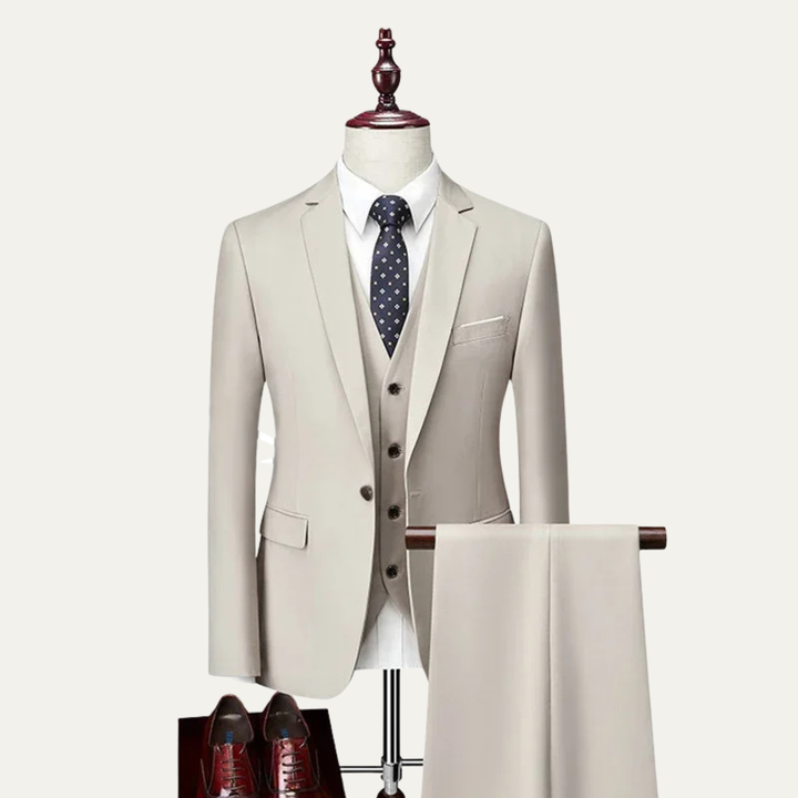 The Ancona Men’s 3 Piece Suit – Elegant Formal Wedding & Business Suit Set