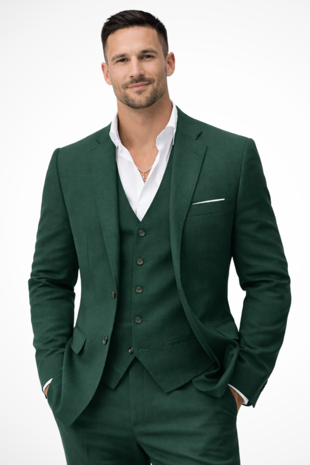 Justin | Men Three Piece Linen Summer Wedding Guest Suit