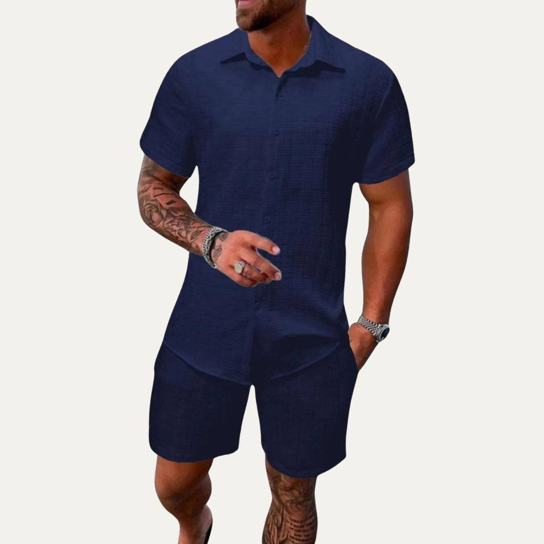 The Taranto Men’s Summer Beach Set – Shirt and Shorts