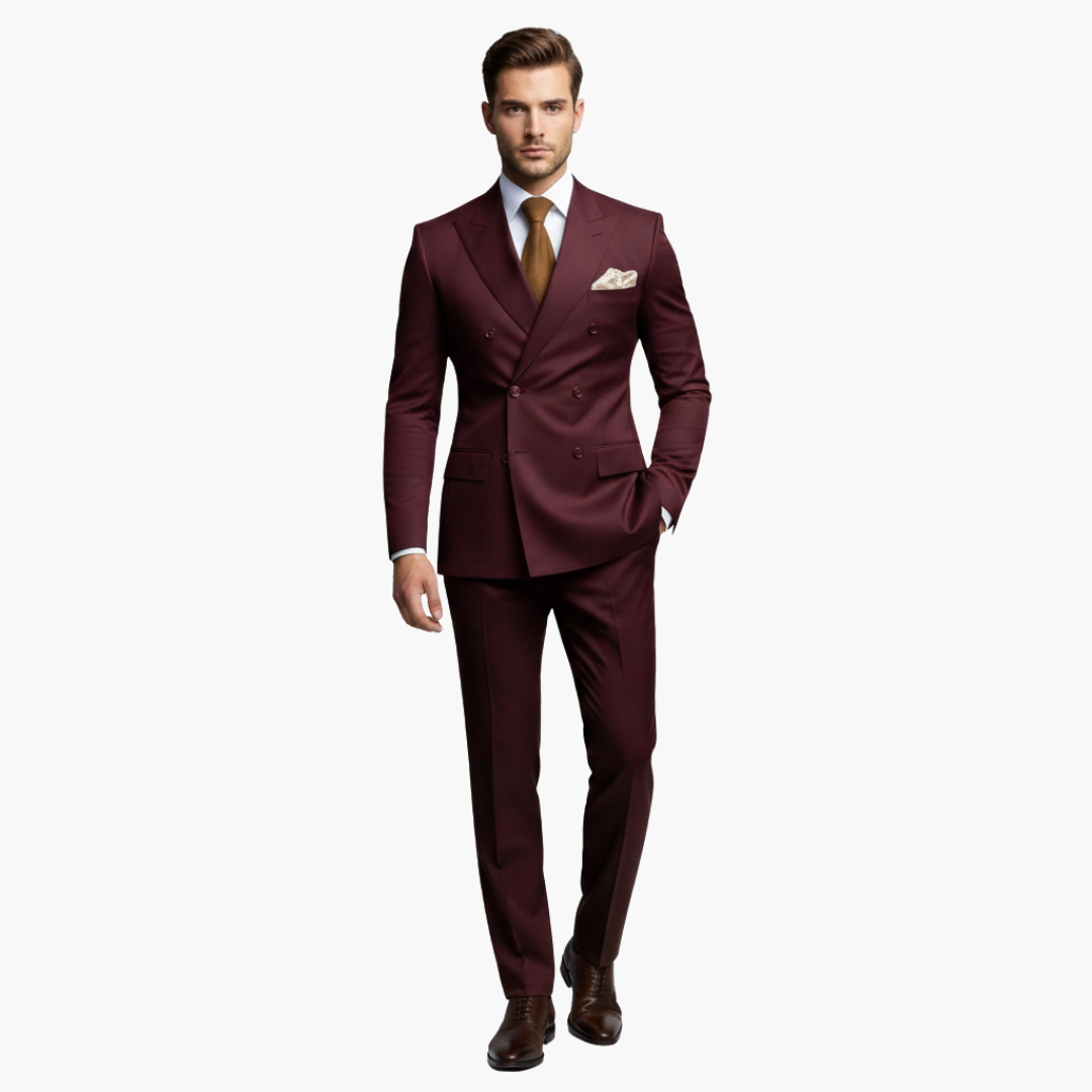 Slim Fit Men's Suit Two-Piece Set