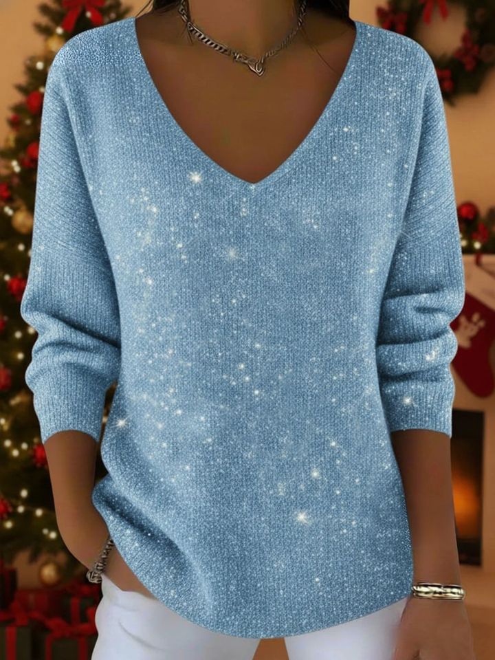 Women's Sequin Knit Jumper – Blue