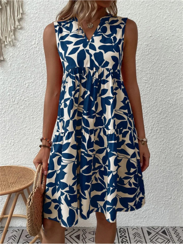 Elegant Floral A-Line Summer Dress