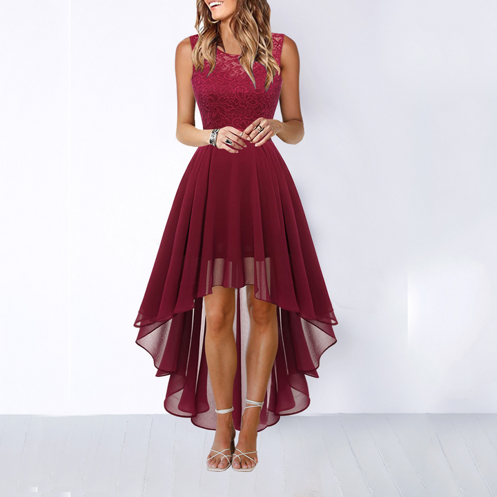 Elegant Asymmetric Evening Dress with Chic Design