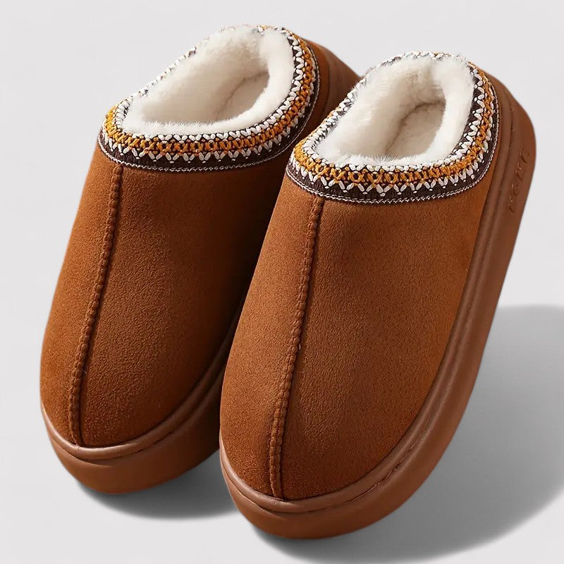 Women's Plush-Lined Slip-On House Slippers