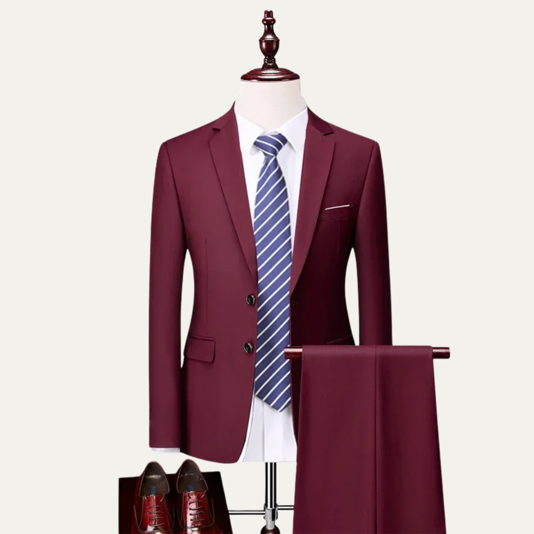 The Benevento Men’s 2 Piece Suit – Formal Wedding & Business Suit Set