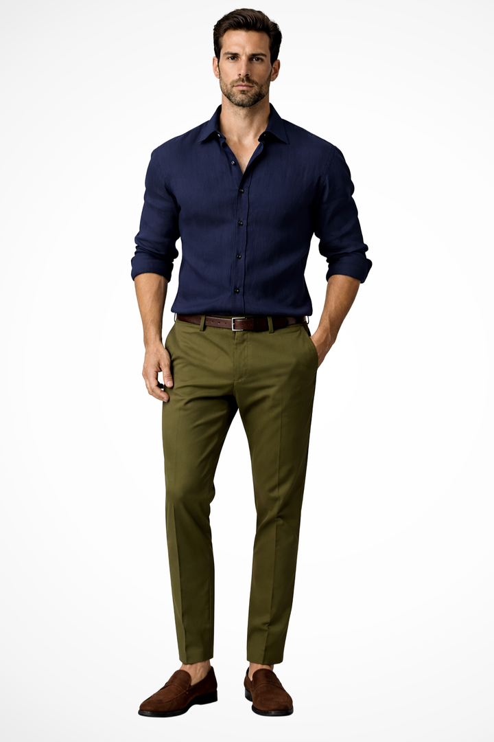 Jake | Men Linen Button Up Smart Casual Shirt