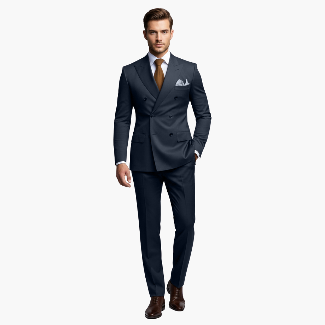 Slim Fit Men's Suit Two-Piece Set