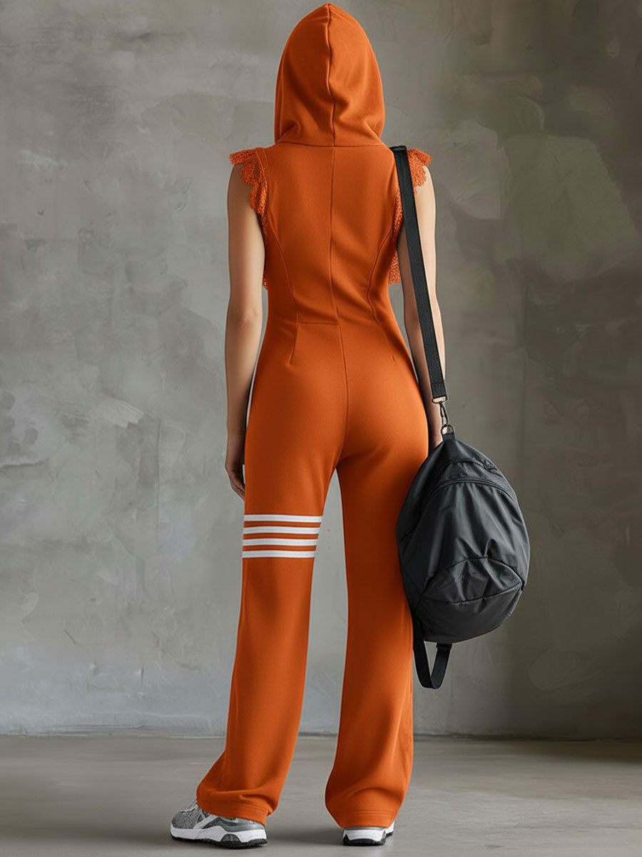 Women's Hooded Sleeveless Jumpsuit