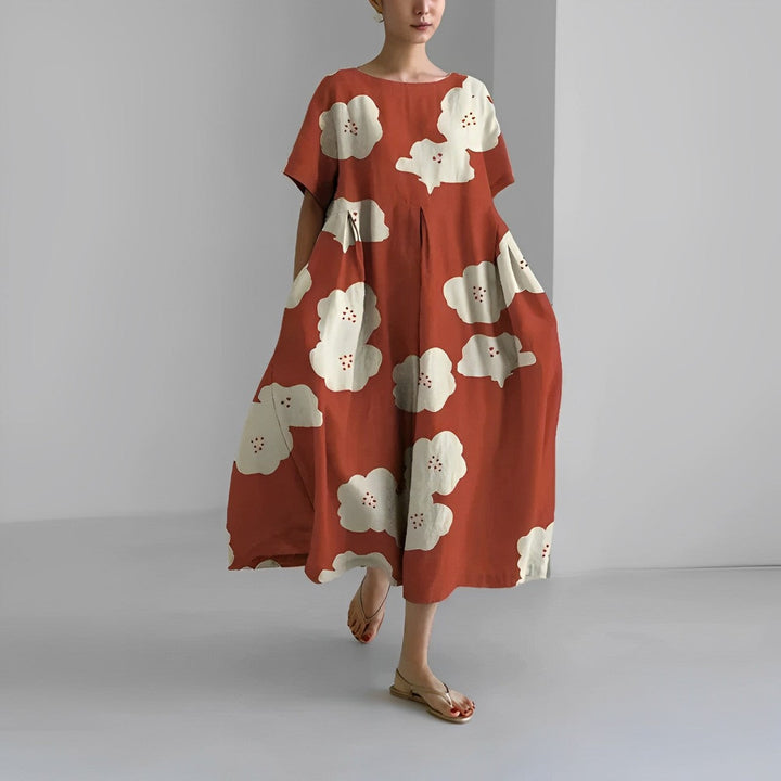 Women's Floral Print Oversized Maxi Dress