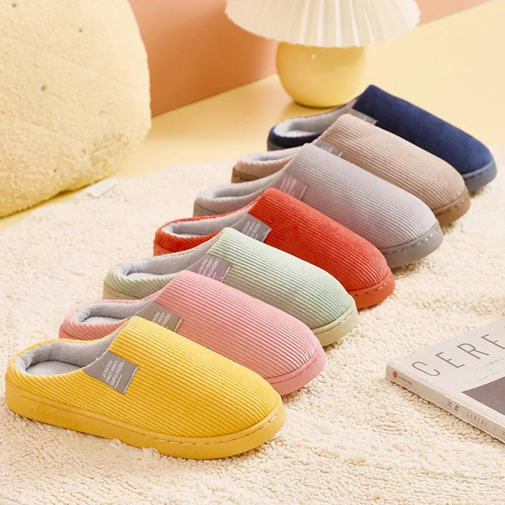 Women's Fleece Slippers with Soft Lining and Non-Slip Sole
