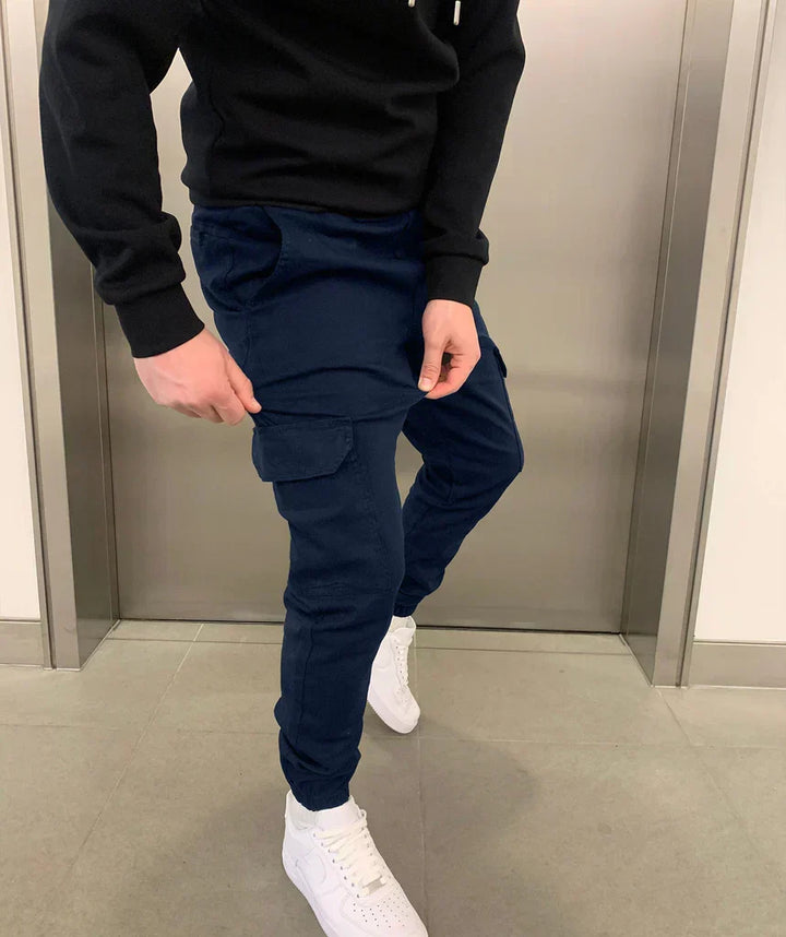 Men's Cargo Joggers with Flap Pockets