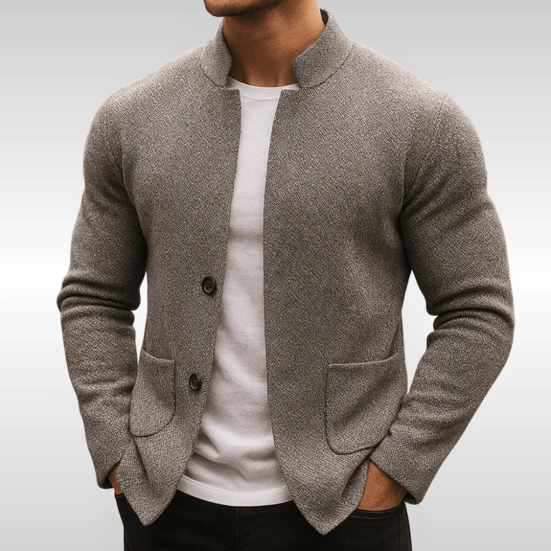 Mateo | Modern Textured Business Knit Cardigan