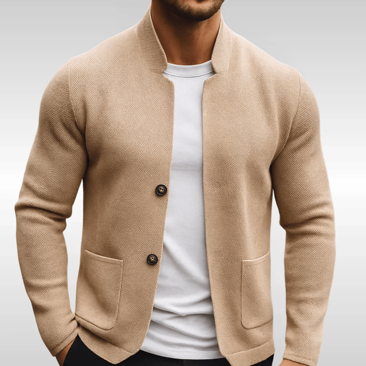 Mateo | Modern Textured Business Knit Cardigan