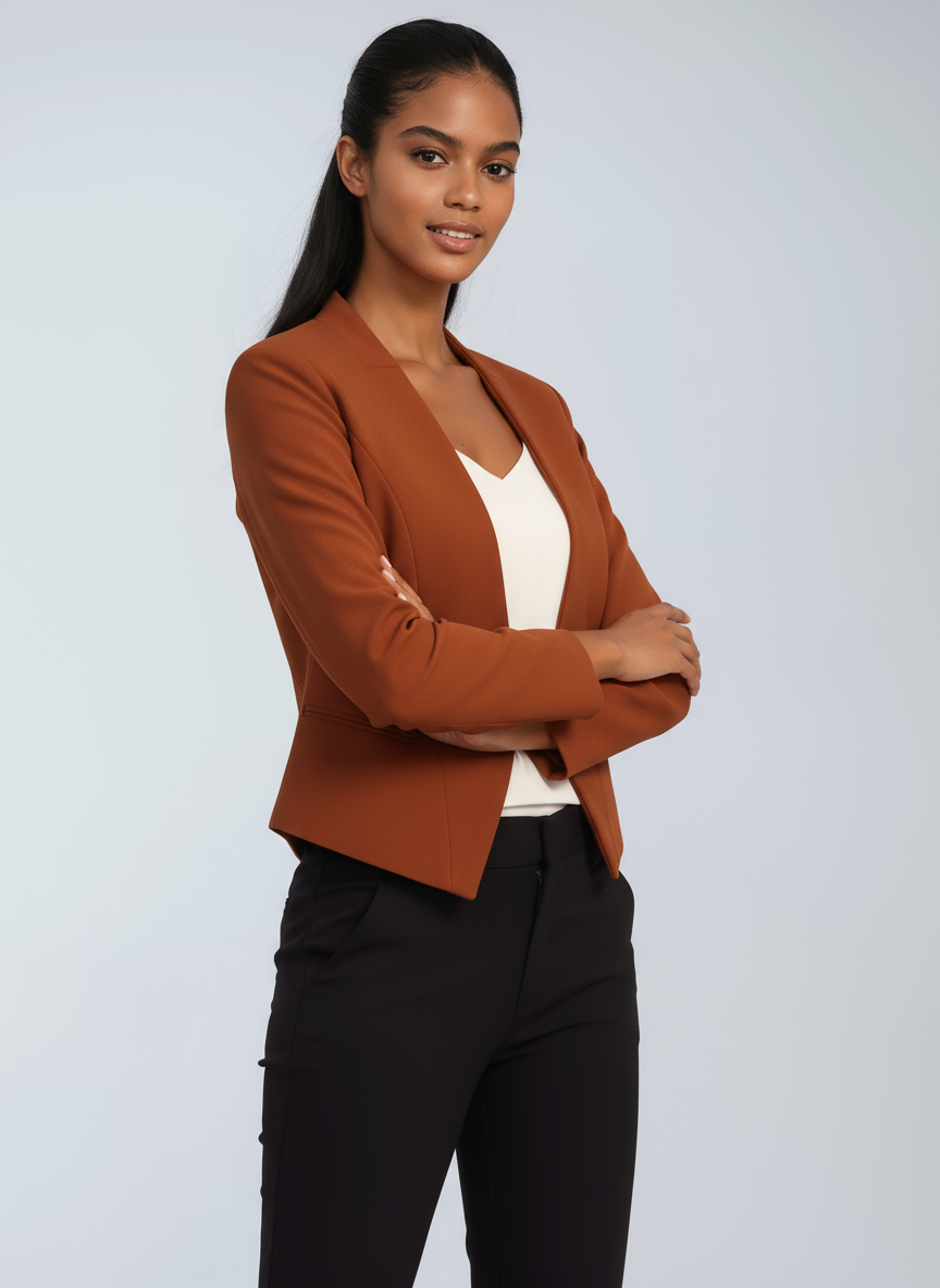 Women's Cropped Structured Blazer for the Office