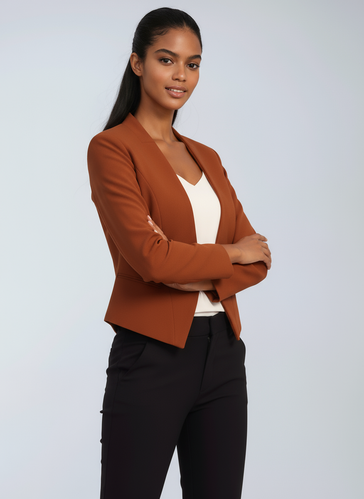 Women's Cropped Structured Blazer for the Office