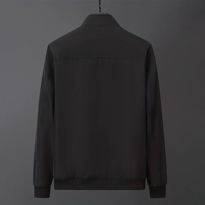 Men's Bomber Jacket with Zip Front and Side Pockets