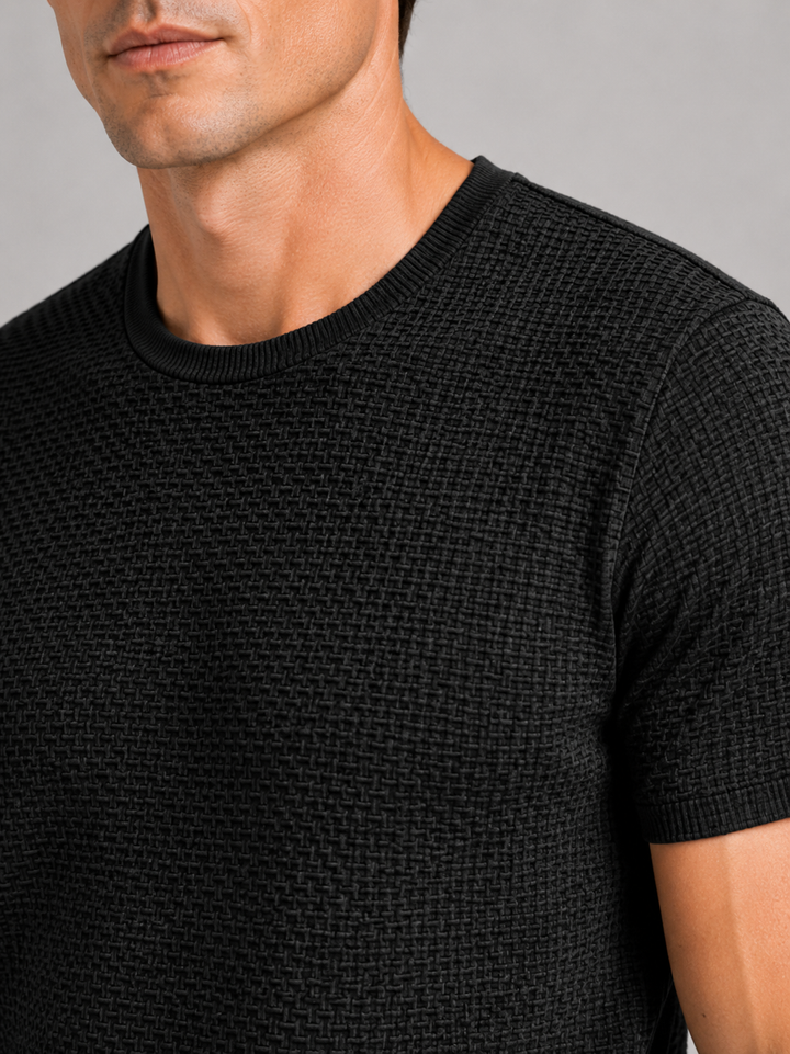 Men’s Mesh Crew Neck T-Shirt Breathable Lightweight Stretch Summer Top for Casual and Everyday Wear