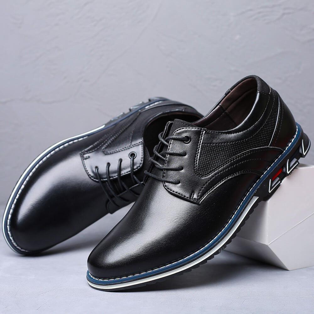 Lucciano Santi Leather Derby Shoes