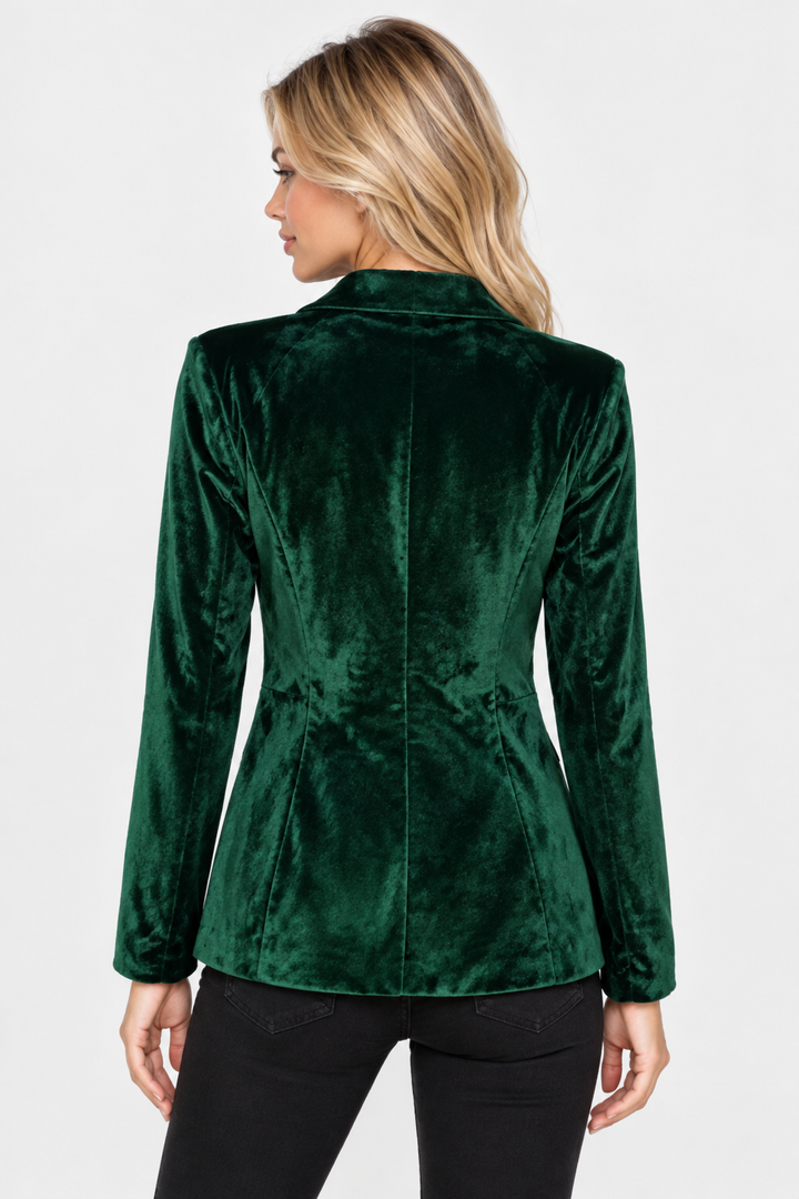 Women's Single-Breasted Velvet Blazer