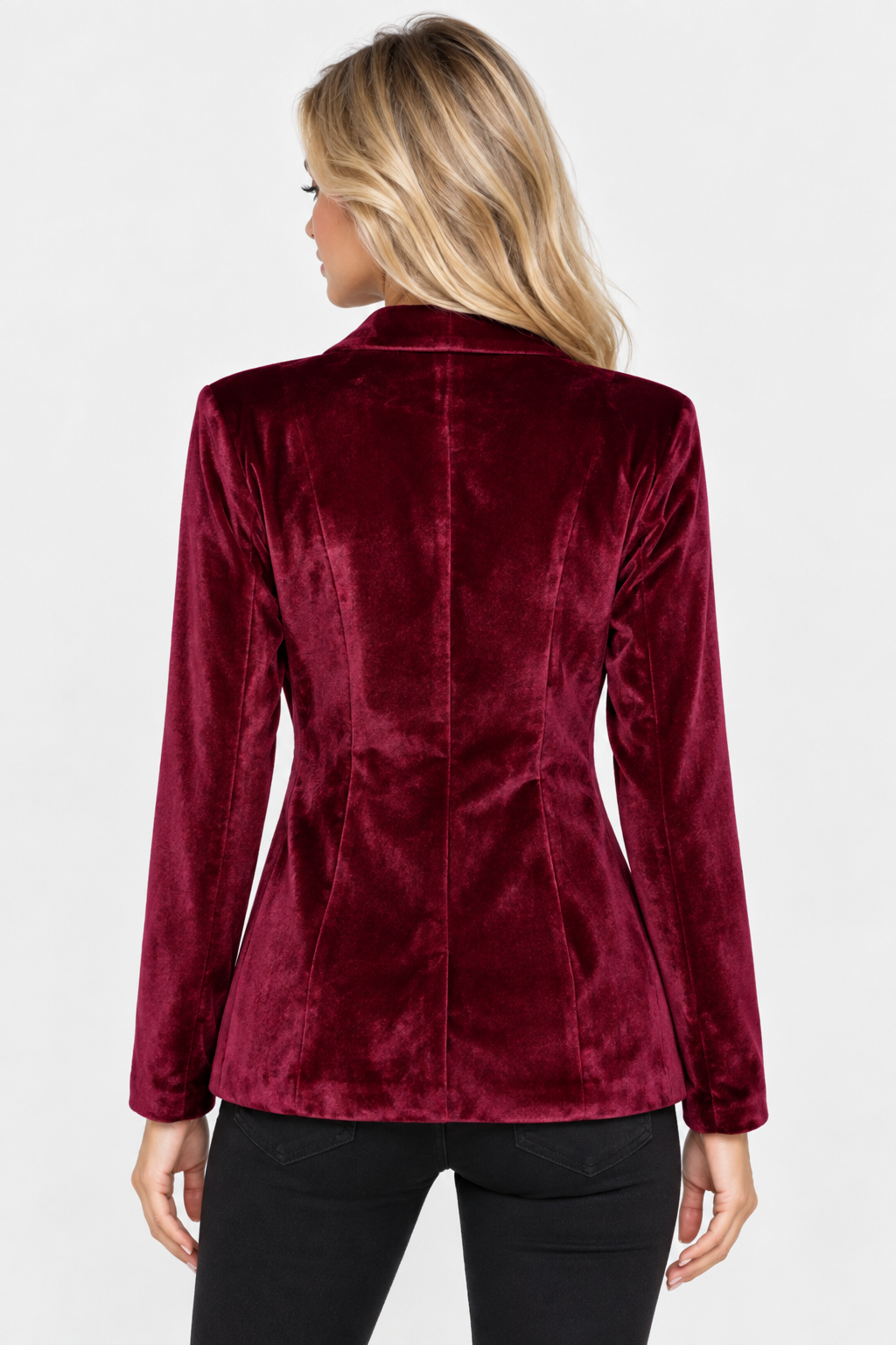 Women's Single-Breasted Velvet Blazer
