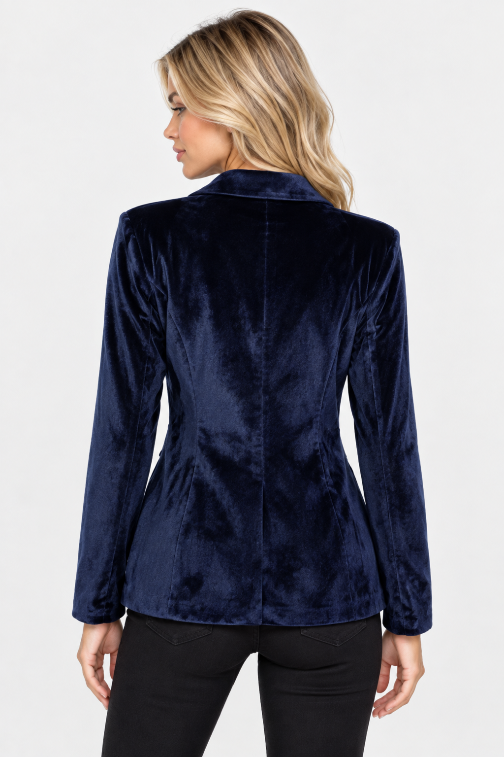 Women's Single-Breasted Velvet Blazer
