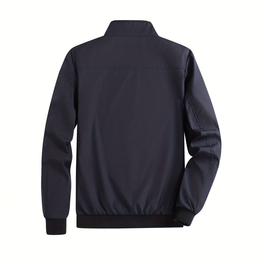 Men's Bomber Jacket with Zip Front and Side Pockets