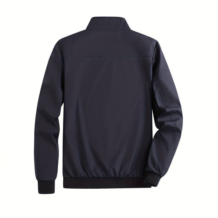 Men's Bomber Jacket with Zip Front and Side Pockets