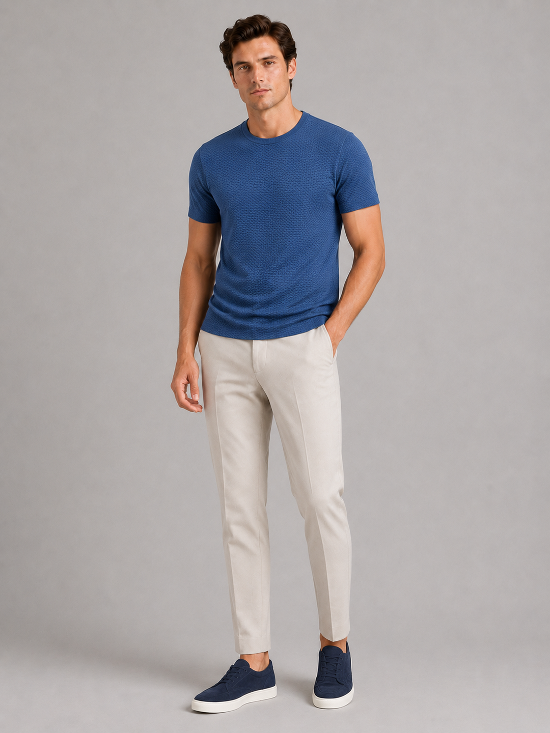 Men’s Mesh Crew Neck T-Shirt Breathable Lightweight Stretch Summer Top for Casual and Everyday Wear