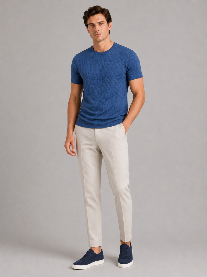 Men’s Mesh Crew Neck T-Shirt Breathable Lightweight Stretch Summer Top for Casual and Everyday Wear