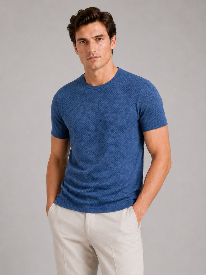 Men’s Mesh Crew Neck T-Shirt Breathable Lightweight Stretch Summer Top for Casual and Everyday Wear