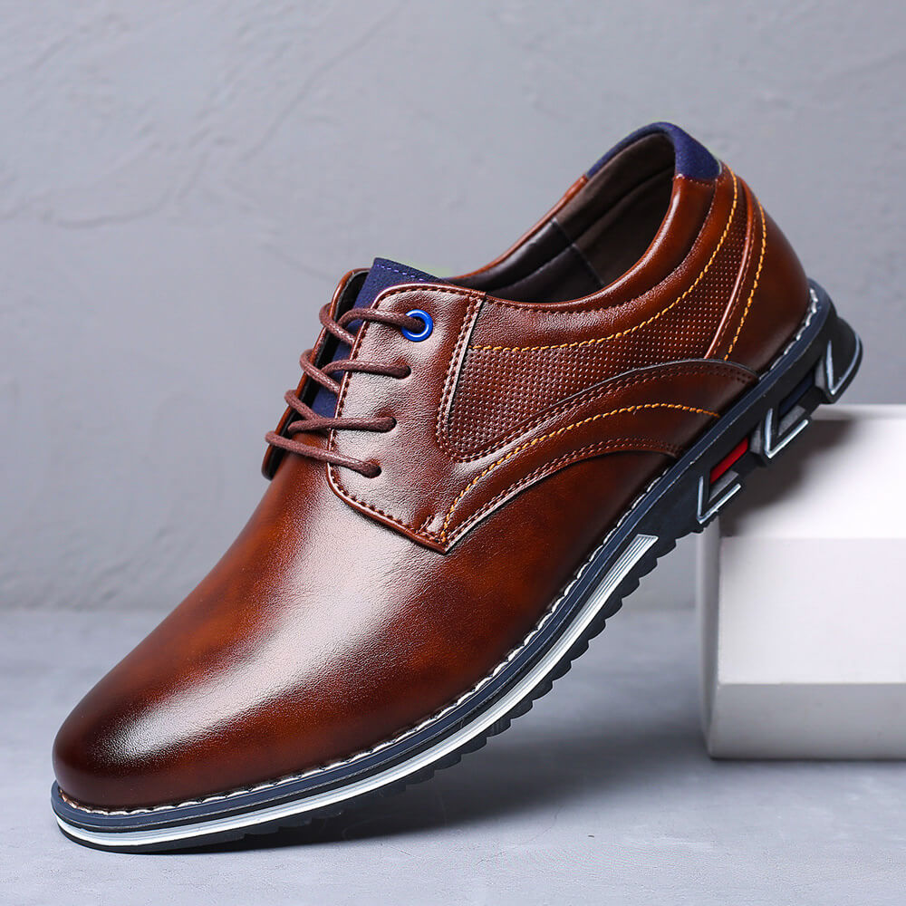 Lucciano Santi Leather Derby Shoes